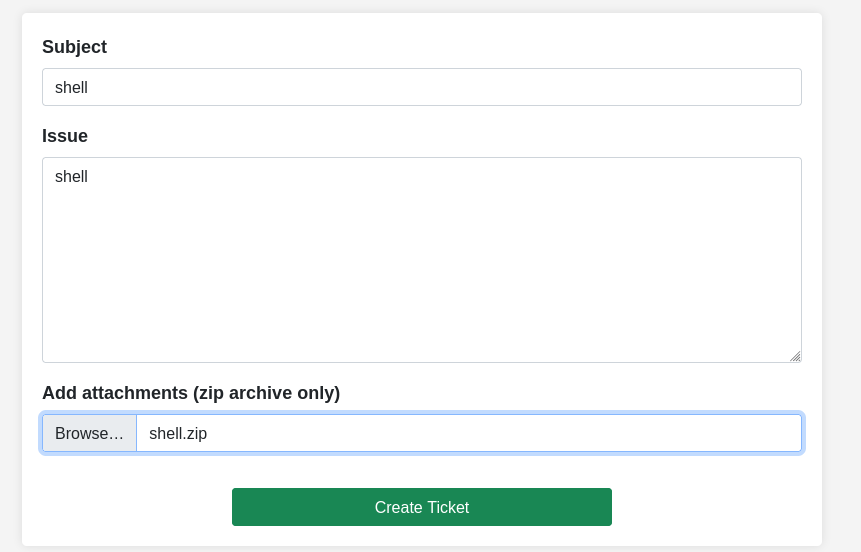 Shell file ticket